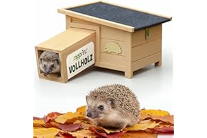 zooprinz Igelhaus Winterfest mit Boden – sicheres Outdoor Igelhotel für den Garten, wetterfestes Holz Haus mit geschütztem Eingang & abnehmbarem Dach, Bausatz ohne Werkzeug – draussen trocken & warm