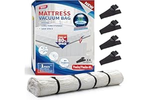 TAILI Bolsa de almacenamiento al vacío para colchón, bolsa de vacío extra grande para mudanzas y almacenamiento, reutilizable, ahorra espacio, bolsa de sellado al vacío para colchón, tamaño Super King