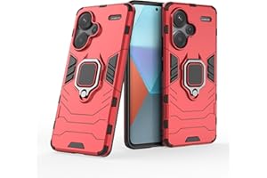 IMIRST Funda para Redmi Note 13 Pro+ Protectora Robusta y Alta Resistencia Militar con Absorción de Impactos Resistente a Arañazos con Anillo y Compatible con Xiaomi Redmi Note 13 Pro Plus. HB Red
