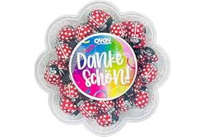 ‎OYOY 500g Glückskäfer aus Milchschokolade I ca. 65 Stück I Fair Trade Kakao I in einer Dankeschön-Geschenkbox I Dose in Blumenform I Ideal um einen kleinen Gruß zu senden