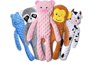 SHARLOVY Hundespielzeug ohne Füllung, quietschend für große Hunde, knisterndes Spielzeug für Welpen, interaktives Plüsch, langlebig, für Aggressive Kauer