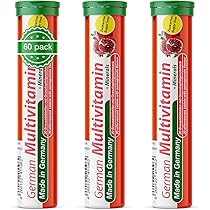 German Multivitamin Drink Effervescnet Tablets 60 Servings Orange Flavour Vitamin