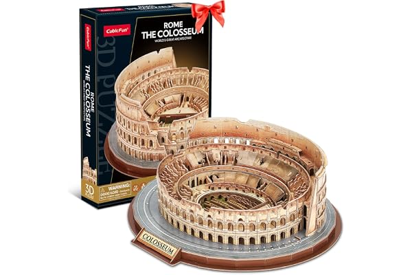 CubicFun Puzzle 3D Italie Rome - The Colosseum Architecture Modèle Cathédrale Artisanat Kits Cadeau pour Enfants et Adultes, 163 Pièces