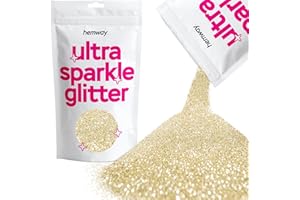 HEMWAY Glitzer Champagner Gold Ultra Sparkle Pailletten Nagel Gesicht Festival Weihnachten Halloween Make-up 100g / 3,5 Unzen
