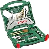 Bosch 50-Pieces X-Line Titanium Drill and Screwdriver Bit Set (for Wood, Masonry and Metal, Accessories Drills)