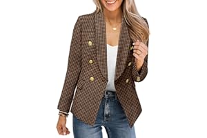 CZIMOO Damen Blazer Langarm Open Front Business Cardigan mit Taschen Elegant Revers Anzüge Jacken