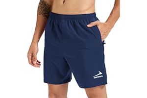 RANE SPORTS Short de Sport pour Homme avec Poches zippées - Léger et Respirant, idéal pour la Course à Pied, la Salle de Sport et Les activités de Plein air.