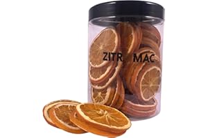 ZITROMAC SOLUCIONES CITRICAS Tranches d'Oranges Séchées sans Sucres Sjoutés, sans Additifs pour Cocktail, Décoration, Confiserie, Noël, Boissons - Fruits Séchés, Rondelle d’ Orange déshydratée Naturelle Qualité Premium 90g