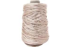 CHICCA TUTTO MODA Rocca Catenella tipo Cordino a Uncinetto per Borse 500g - 600m (Rosa Tea)