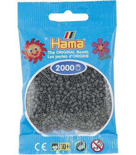 Perles à repasser Hama MIDI 5 mm Gris Foncé (n°71) x1000 - Perles & Co Perles à repasser Hama MIDI 5 mm Gris Foncé (n°71) x1000 - Perles & Co