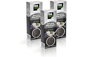 EGUIA Tealand | Té Negro Earl grey Blue Flower, Hojas Sueltas | Pack de te negro a granel | 3 x 100 gr