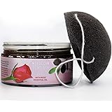 Gel detergente per il viso in stile marocchino, per pulizia e serraggio dei pori profondi + spugna esfoliante Konjac