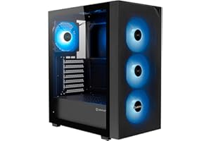 UNYKAch Caja ATX Revelat Mesh Compact Edition | Chasis Gaming con 4 Ventiladores ×120 mm ARGB, USB-C Gen 2, Cristal Templado, Soporte Refrigeración 240 mm, Mallas Mesh