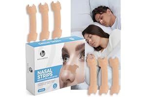 Welsberg 90 pièces Bandelettes Nasales, Aide Anti-Ronflement, Respiration Améliorée pendant le Sommeil et le Sport, Plâtre Nasal pour Hommes et Femmes, taille L, 66x19 mm