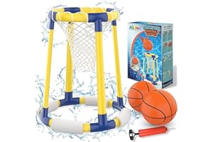 AOLUXLM Panier Flottant Hoop Jeux d'eau Panier, Jouet de Piscine pour Adultes Enfants?Jeu de Piscine de Basket-Ball d'été pour Enfants et Adultes
