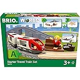 BRIO World &ndash; 36079 Starter Seyahat Tren Seti | 3 yaş &uuml;zeri &ccedil;ocuklar i&ccedil;in 22 par&ccedil;alı ahşap oyuncak tren seti