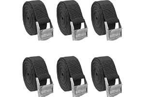 Newpop 300 cm, 6 stycken spännremmar, korta med zinkspärr, spännrem, lastkapacitet upp till 250 kg, spännrem, robusta justerbara, spännremmar, fästremmar för bagagepaket, surfbräda, camping