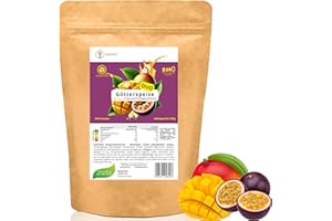 SANSEI Götterspeise 350g bis zu 50 Portionen - Zuckerfrei, Glutenfrei, ohne Fett, keine Kohlenhydrate (Mango-Maracuja)