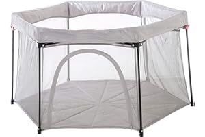 Koo-di Deluxe Foldable Baby PlayPen, Foldable Play Mat for Toddlers, Water-Resistant with Padded Base, Easy Access Zip Door, Safe and Portable Baby Play Pen for Indoors, Outdoors & Travel