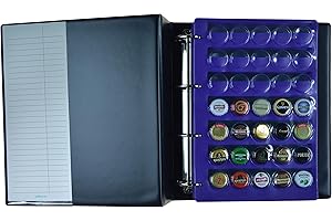 PELLER'S - Album da collezione per tappi, contiene 210 tappi di birra o capsule di bottiglie di champagne; 6 fogli.