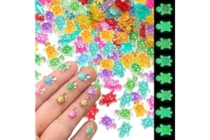Pddenality 300 Pcs Mini Turtles, Mini Resin Animals Tiny Resin Animals Tiny Turtles Figures Glow in the Dark for Potted Micro Landscape Fairy Garden Aquarium Dollhouse Decor