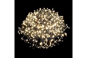 Nataland Catena Luminosa 1000 Led - 55 Metri Da Interno Ed Esterno, Serie Certificata Con Controller 8 Funzioni, Per Illuminazione Casa, Vetrine e Albero di Natale (Bianco Caldo, 1000 Led - 55 Metri)