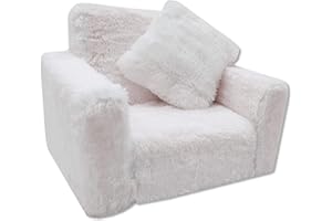 Odolplusz Kindersessel Mini-Sessel Kinderstuhl Relaxsessel Kuschelsessel (White)