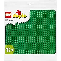 LEGO DUPLO Base Verde, Tavola Classica per Mattoncini, Piattaforma Giocattolo per Costruire, Superfice di Costruzione per Bam