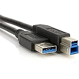 rhinocables ® USB 3.0 A Black Male Plug to B Male Plug Hi Speed USB 3 Printer Cable available in 1m 2m 3m 5m Lengths (2 metre