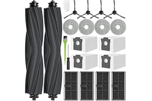 RUKHOOL Accessori Ricambi per Dreame L10s Ultra Gen 2 / L40 Ultra AE Ricambi Mova E30 Ultra / L10s Pro Ultra Heat 6 Sacchetti Ricambio 4 Panni Mocio 2 Spazzola Principale 4 Filtri 4 Spazzole Laterali