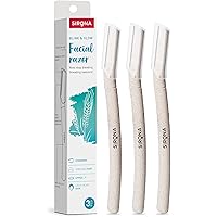 Sirona Blink and Glow Face Razor for Women - 3 Razors | Facial & Upper Lips Hair Removal, Eyebrow Shaper & Dermaplaning Tool