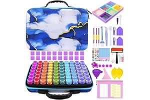 YUTUY 5D Diamond Painting Zubehör Boxen 70 Fächer,Diamond Painting Aufbewahrungsbox,Diamond Painting Koffer Für Nägel,Strass,Perlen,DIY Handwerk