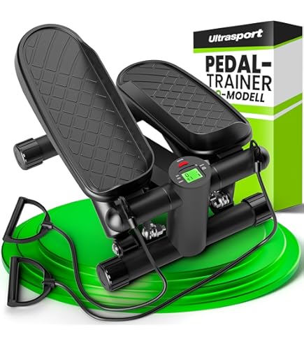 Tohoyard Stepper für Zuhause,Mini Stepper 150kg mit LCD-Monitor, Leise Swing Stepper for Butt and Cardio Training,Stair Stepper for Home Office,Schwarz
