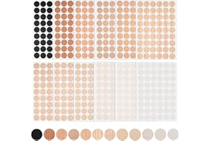 worahroe Pegatinas Autoadhesivas para Agujeros de Tornillo, 648 Unidades, 12 Hojas, 21 mm con Estructura de Madera, para Tapas de Rosca, Cubierta, Madera, Armario, Muebles, Armario