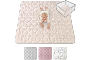 Hakuna Matte Grande tappetino da gioco imbottito, 127 x 127 cm, extra spesso 1,5 cm, morbido tappetino da gioco per neonati in un bel design scandinavo, tappetino da gioco con retro antiscivolo per