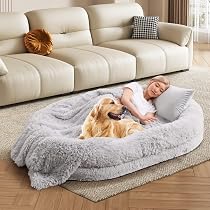 GYMAX Human Dog Bed for Adult, Large Human Sized Dog Bed with ...