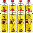 Easy Shopping® 8 X Butane Gas Canister Bottles Camping Stove Heater Cooker Blowtorch Portable Burner Weed Wand BBQ
