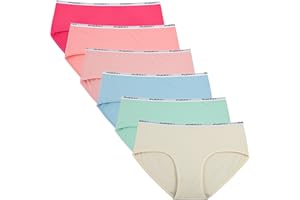 INNERSY Bragas Mujer Algodón Comodas Braguitas Culotte Cintura Midi Ropa Interior Deportiva Pack de 6