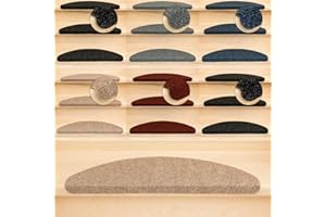 ‎KETTELSERVICE-METZKER Kettelservice-Metzker Stufenmatten Ramon MW Halbrund | in verschiedenen Set Varianten | 65x21x3,5cm | Beige-Hellbraun 12 Stück