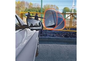 STREETWIZE ACCESSORIES Leisurewize – Leisurewize LW616 Towing Car Mirror – [1 Pair] Neon Orange Rock Steady Motorhome Tow | Door-Side, Clip-On Mirror Mount | Caravan Accessory