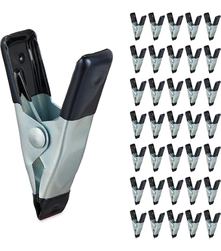 Lot De 12 Pinces Crocodile Métalliques - 40x13mm - Antidérapantes - Pour Rideaux, Bricolage, Vêtements