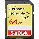SanDisk Extreme 64GB SDXC Memory Card up to 150MB/s, Class 10, U3, V30