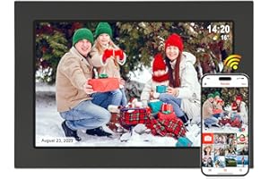 TMCC 10.1 Inch WiFi Digital Picture Frame,1920X1200 IPS HD Touch Screen Smart Cloud Photo Frame with 16GB Storage, Auto-Rotate, Share Photos or Videos via Frameo APP, Gift for Friends and Family