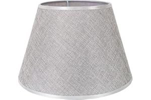 DULEE Φ 8.7" Lampe de Table Simple Abat-jour de Chevet Abat-jour Mural,Grey (Haut)15*(Taille)17cm*(Bas)22cm