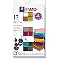 STAEDTLER 8013 C12-4 FIMO Effect Oven-Hardening Polymer Modelling Clay - Sparkle, Assorted Colours (Pack of 12 x 25g Half Blocks)