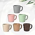 Eha Earth-Friendly Majestic Coffee Mug |375 ml|Made with Rice Husk & Bamboo Fibers|Microwave Safe|Hot & Cold Coffee Cup, Milk & Tea Cup |Matte Finish Mugs for Coffee |Multicolor | 6 Unit