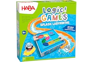 HABA - Lógica! Games 306824 Splash Laberinto - Juegos de Mesa - 60 Rompecabezas - 6 años y más