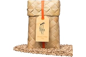 ‎KHLA Khla - Kampot Pfeffer Weiß Bio 100g - Weißer Pfefferkörner Ganz Biologisch - Traditionelle Geschenk Palmblatt - Grand Cru - Direkt vom Erzeuger - Weiße Körner Ganze für Mühle - Herkunft Kambodscha