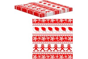 MORAINJAY 100 Fogli Carta Oleata per Alimenti, Carta da Imballaggio Impermeabile e Antigrasso per Panini, Hamburger, Patatine Fritte, Formaggio e Pasticceria, Natale (30x30cm)