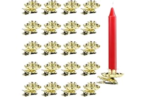 TAIKOUL 20 Portacandele Porta Candele Natalizie Candele Natalizie A Forma Di Albero Porta Candela Vintage Oro 10–15 mm